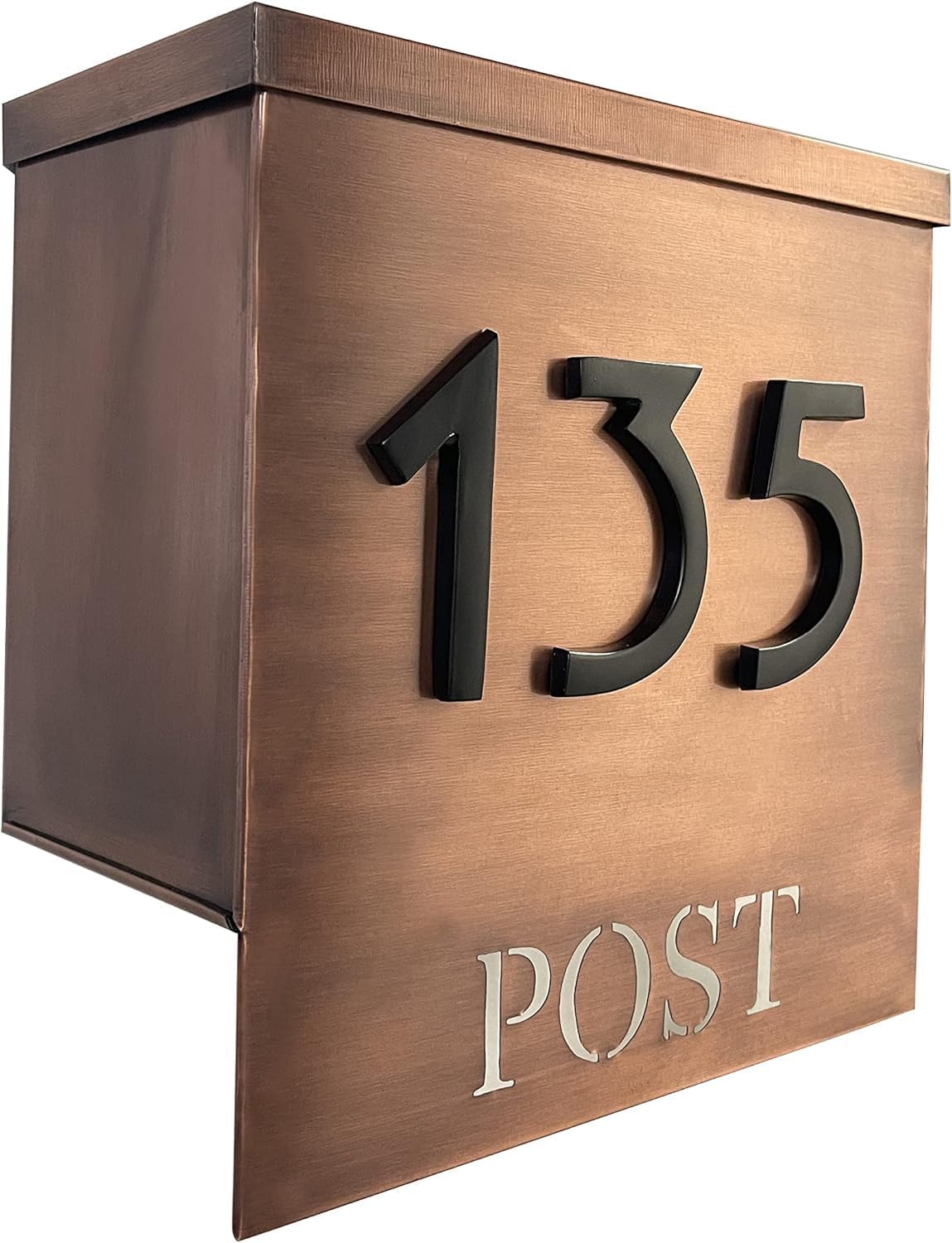 Números magnéticos aluminio negro 5pulg exterior numero 2