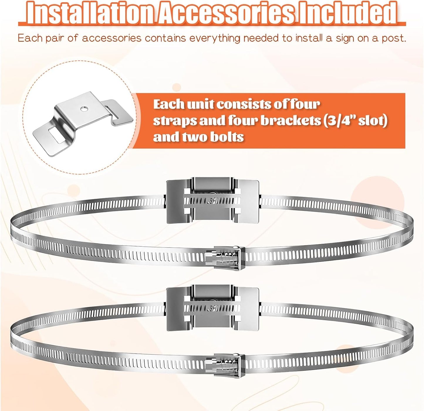 Pack 4 Soportes Ajustables Poste Metal 4-15pulg