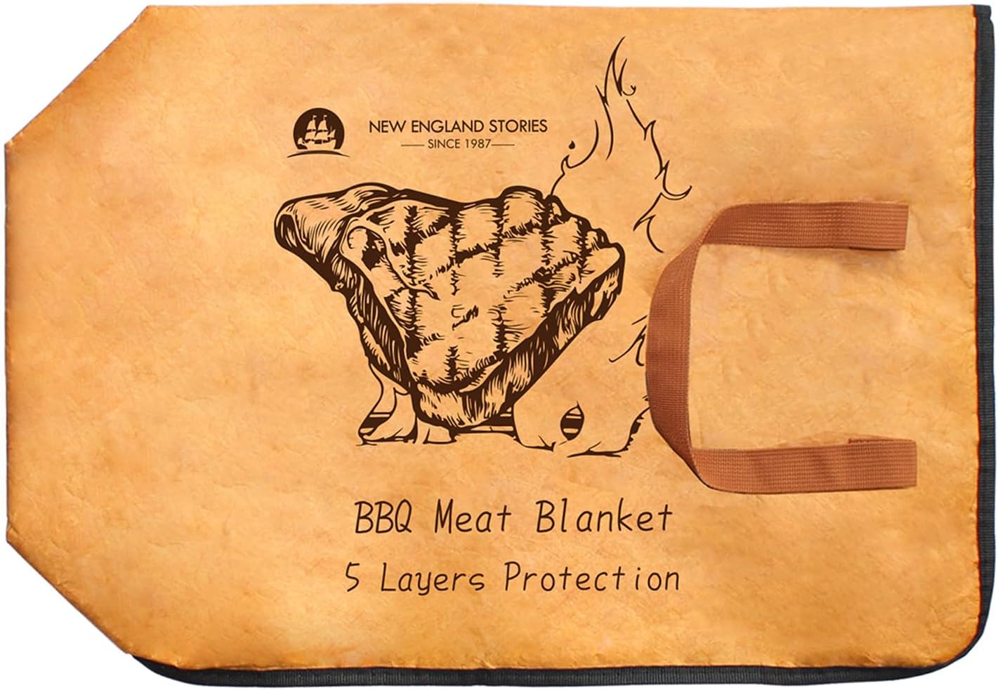 Manta barbacoa 5 capas aislada con asa para carne