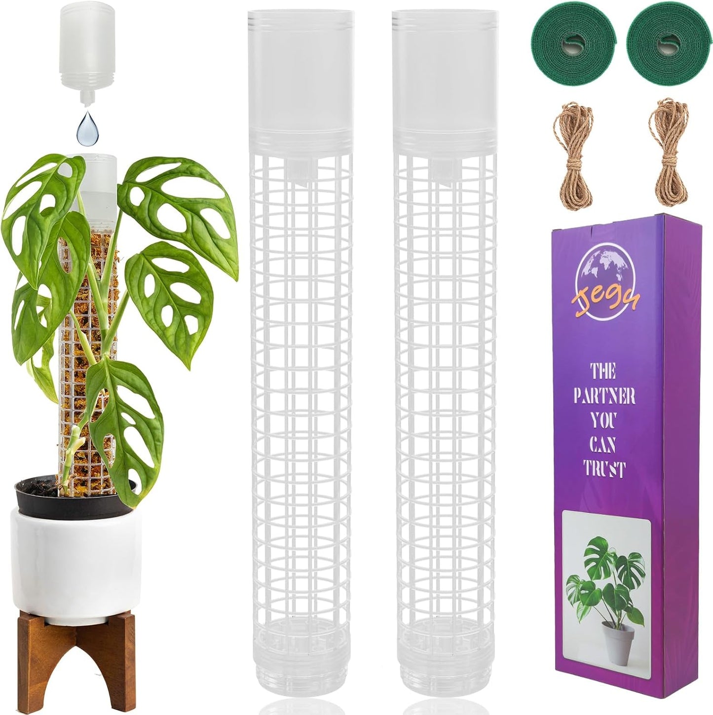 Poste musgo plástico apilable 18.8pulg para plantas trepadoras