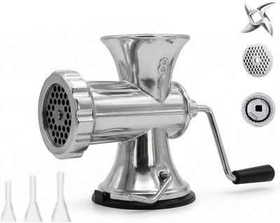 Molinillo carne acero inox manual con base succionadora para cocina