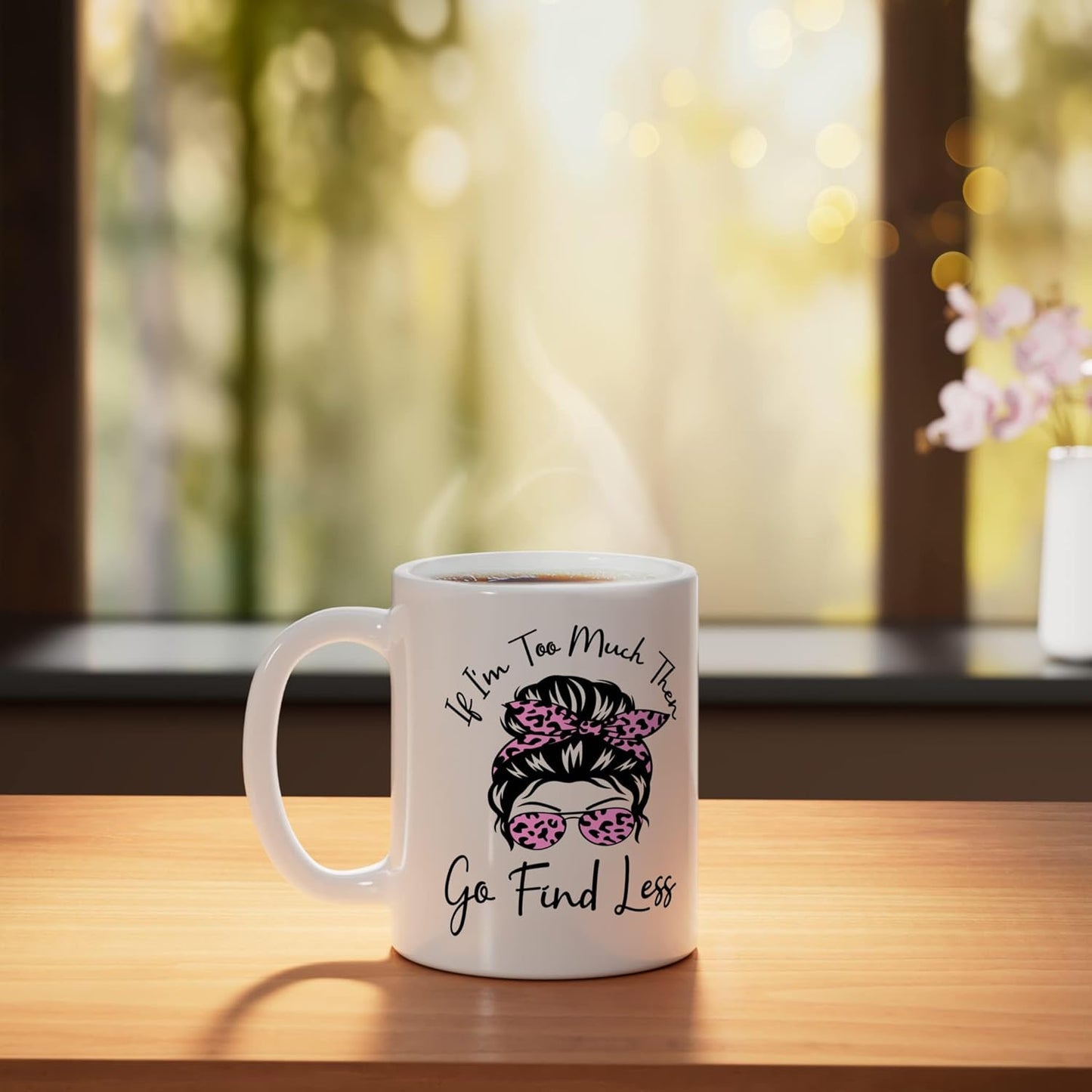 Taza Cerámica Humorística con Búfalo Blanco