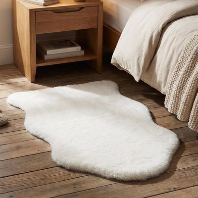 Alfombra piel oveja sintética 2x3ft pelo mediano lavable