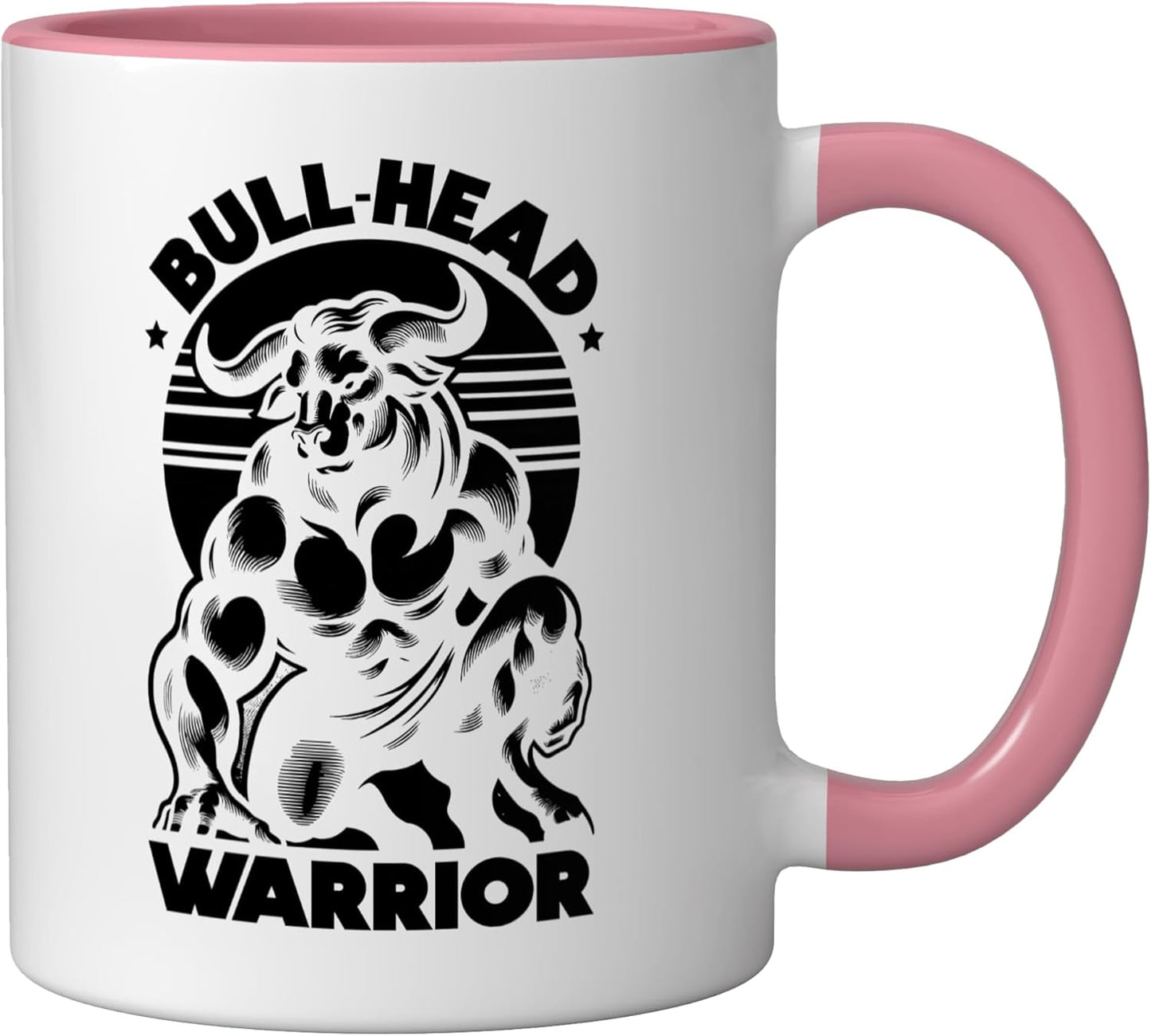 Taza Cerámica Minotauro Mitología Griega Rosa/Blanca