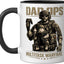 Mug cerámico para papá gamer regalo padre nuevo negro/blanco