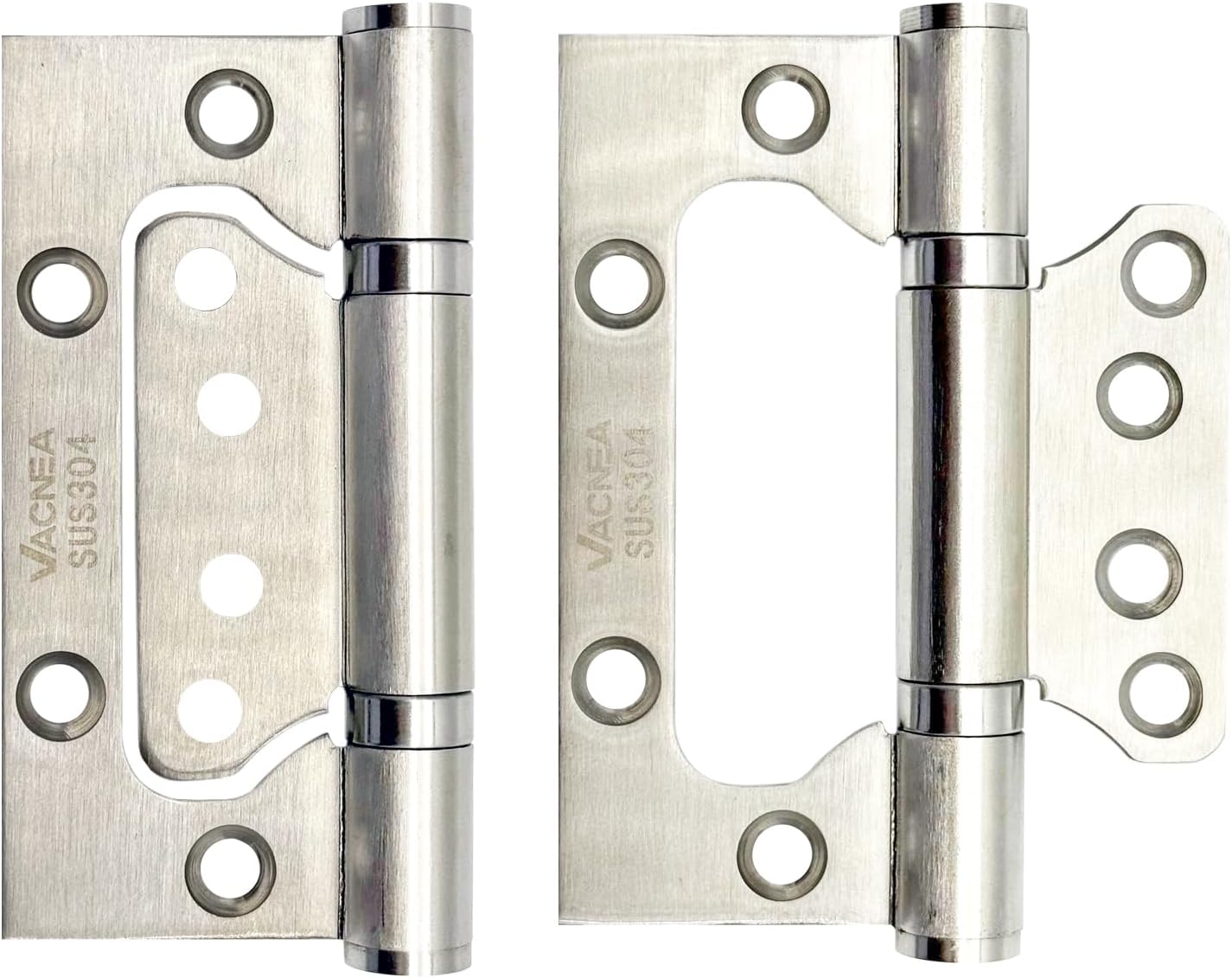 2 Pzas Bisagra Puerta Acero Inox 304 4x3pulg Níquel Satinado