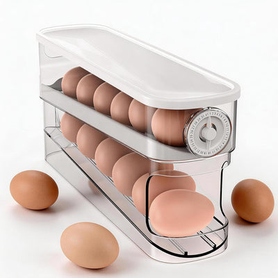 Dispensador huevos con rodillo 12 huevos granja temporizador