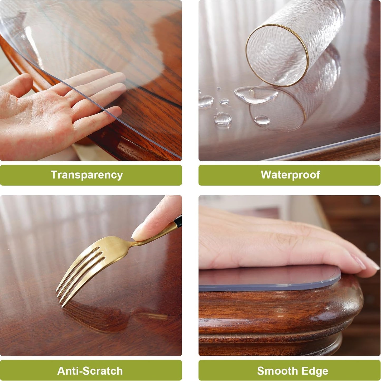 Protector mesa plástico transparente 40x66pulg 2mm PVC