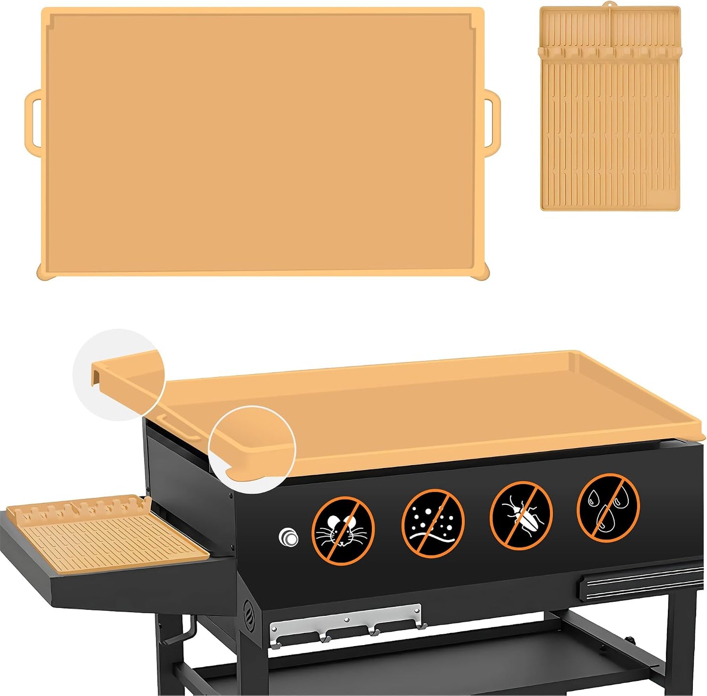 Funda silicona parrilla Blackstone 36pulg con alfombrilla 16pulg