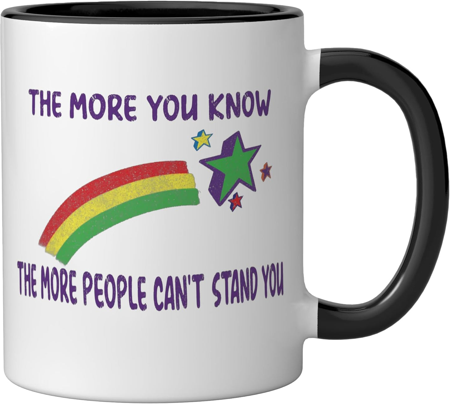 Taza cerámica negra/blanca The more you know