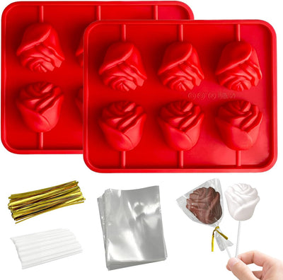 Moldes silicona 100 varillas para piruleta chocolate gelatina jabón