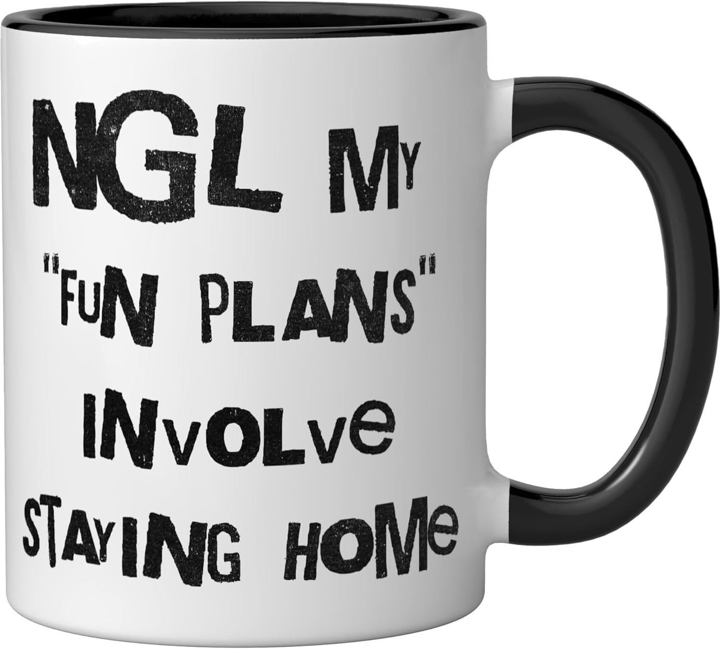 Taza Cerámica para Introvertos Negro/Blanco