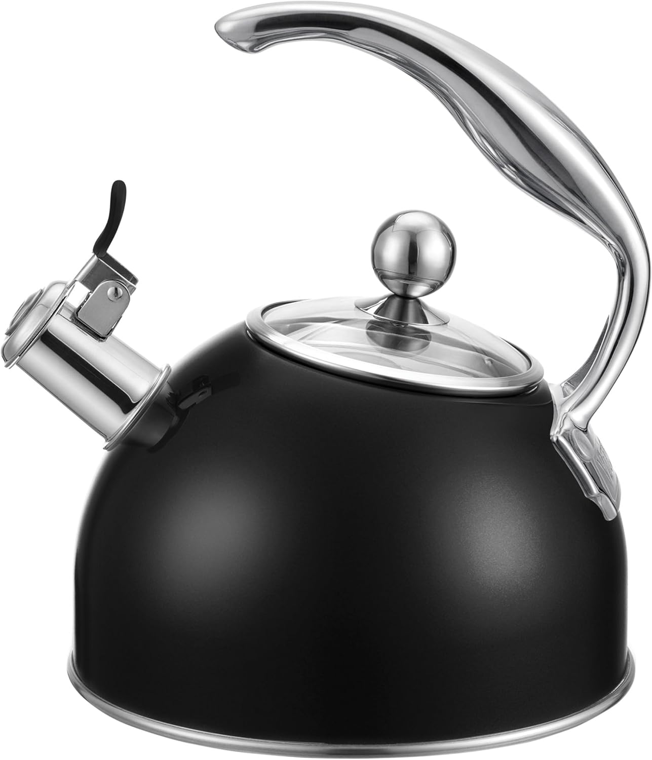 Tetera acero inox 3 capas 2.6qt vidrio templado negro