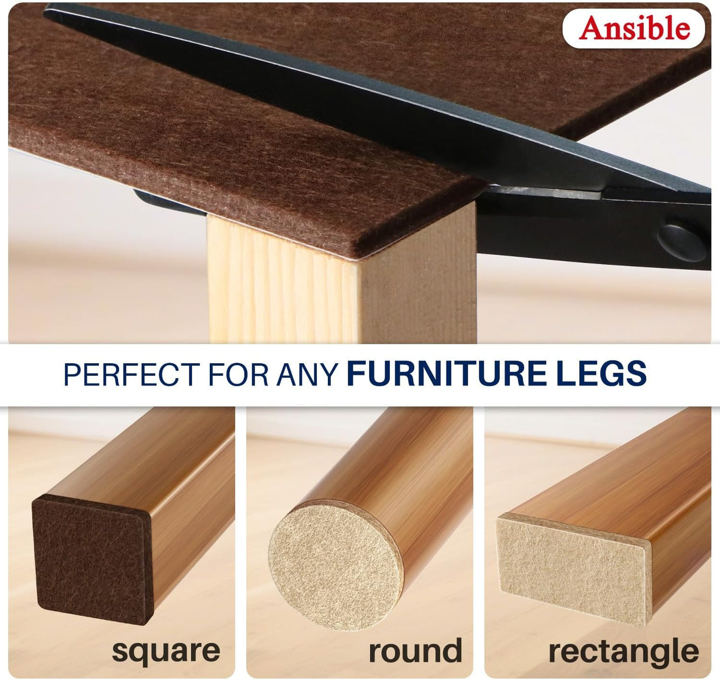 145 Almohadillas fieltro para muebles patas silla madera dura