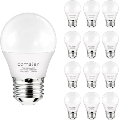 Pack 12 bombillas LED E26 A15 2700K blanco cálido 6W
