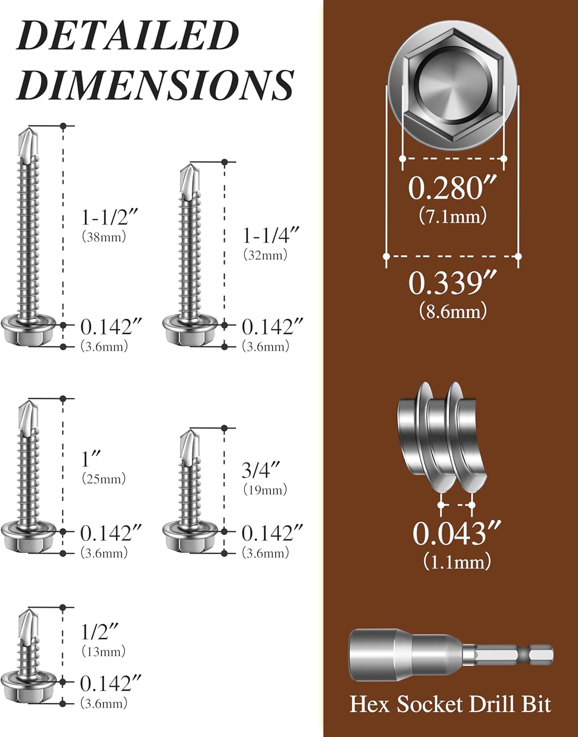 Kit 110 Pzas tornillos acero inox