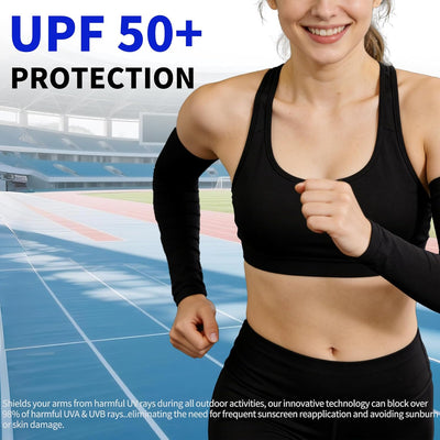 2 Pares Mangas Compresión Deportiva Protección UV