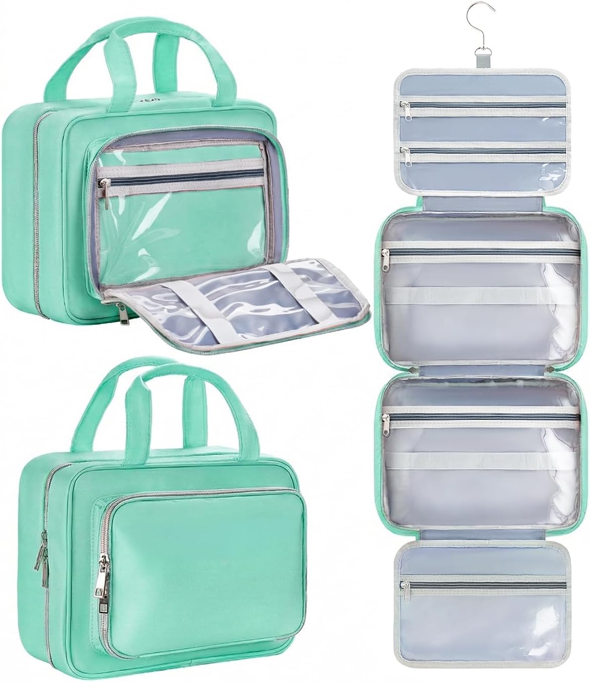 Organizador cosméticos resistente al agua verde