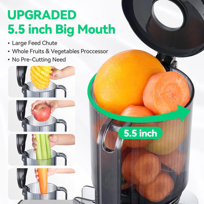 Exprimidor en frío Ormeo Home 5.5pulg para frutas y verduras