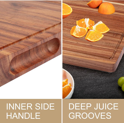 Tablero de cortar madera grande PeakPursuit reversible antideslizante