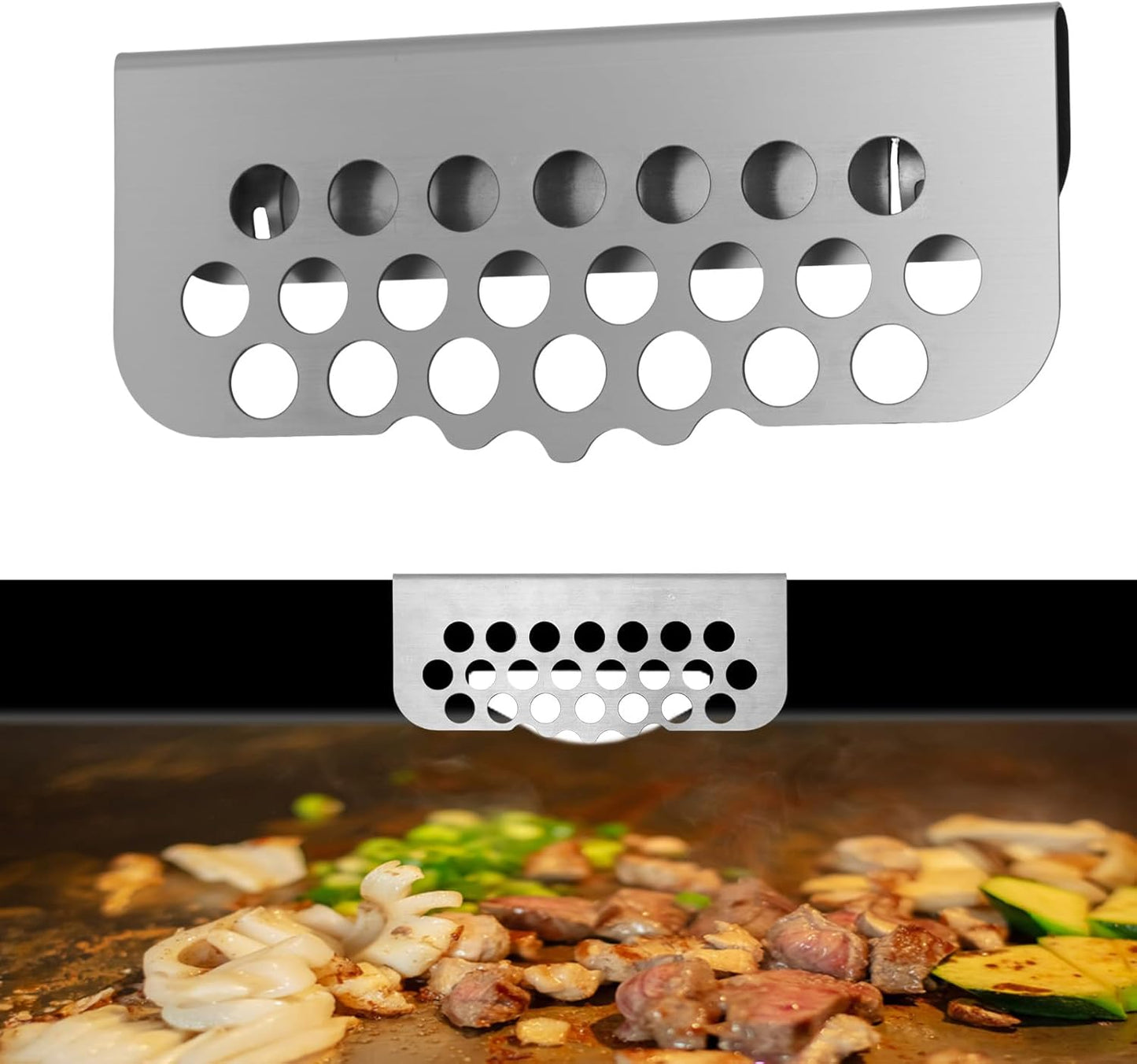 Puerta de grasa para parrilla Blackstone de acero inoxidable 28-36 pulg