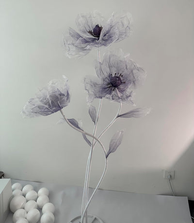 Decoración flores gigantes para bodas fiestas cumpleaños púrpura