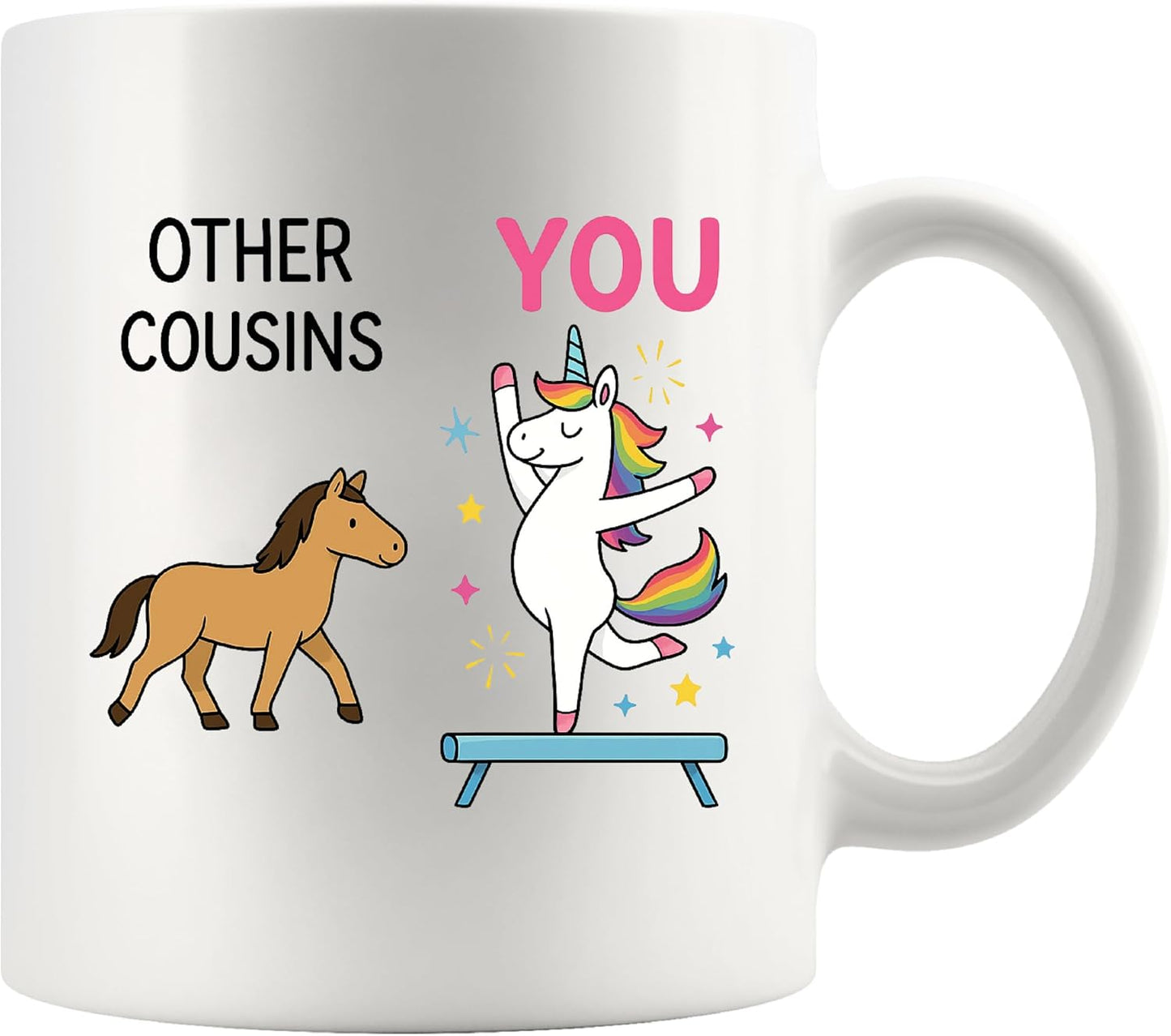 Vasos de cerámica blanco unicornio para cumpleaños y regalos