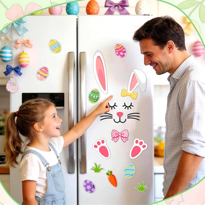 Imanes de conejo de Pascua decorativos reutilizables para refrigerador y puertas