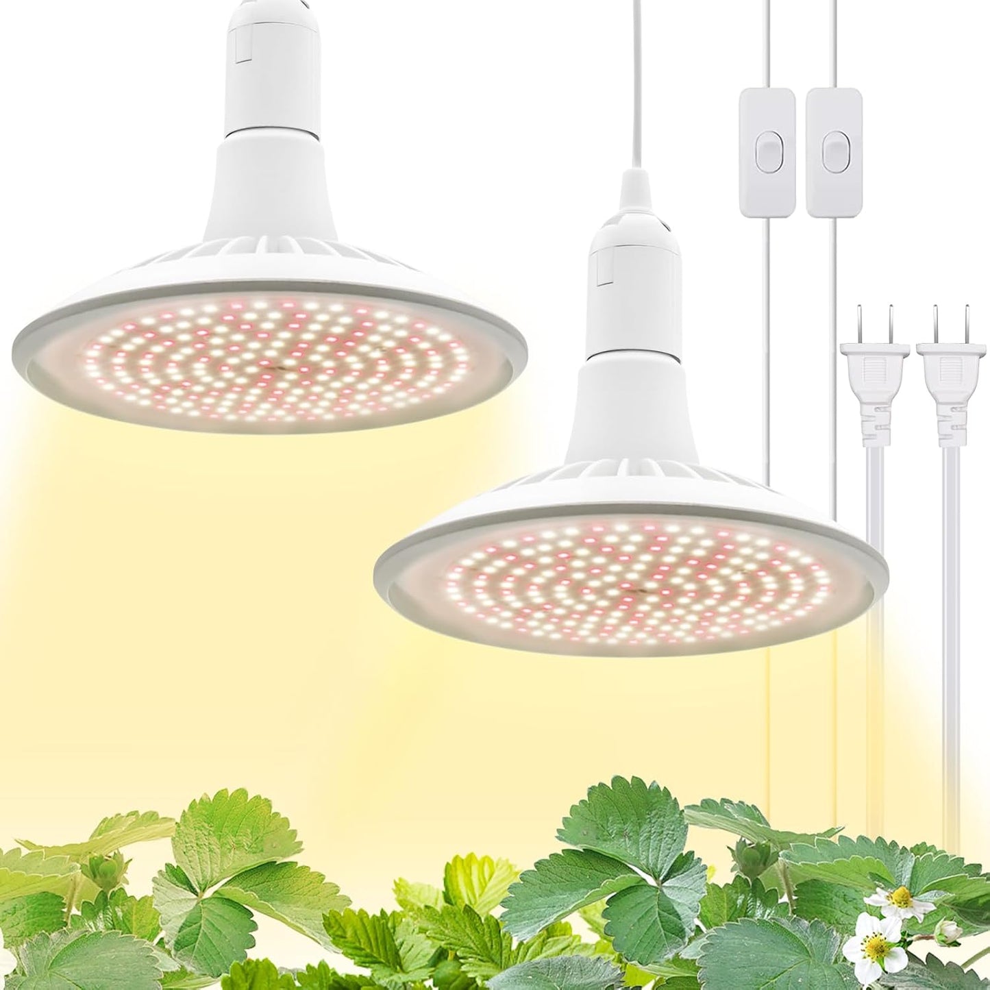 Luz colgante para plantas interiores 15W 4000K con interruptor