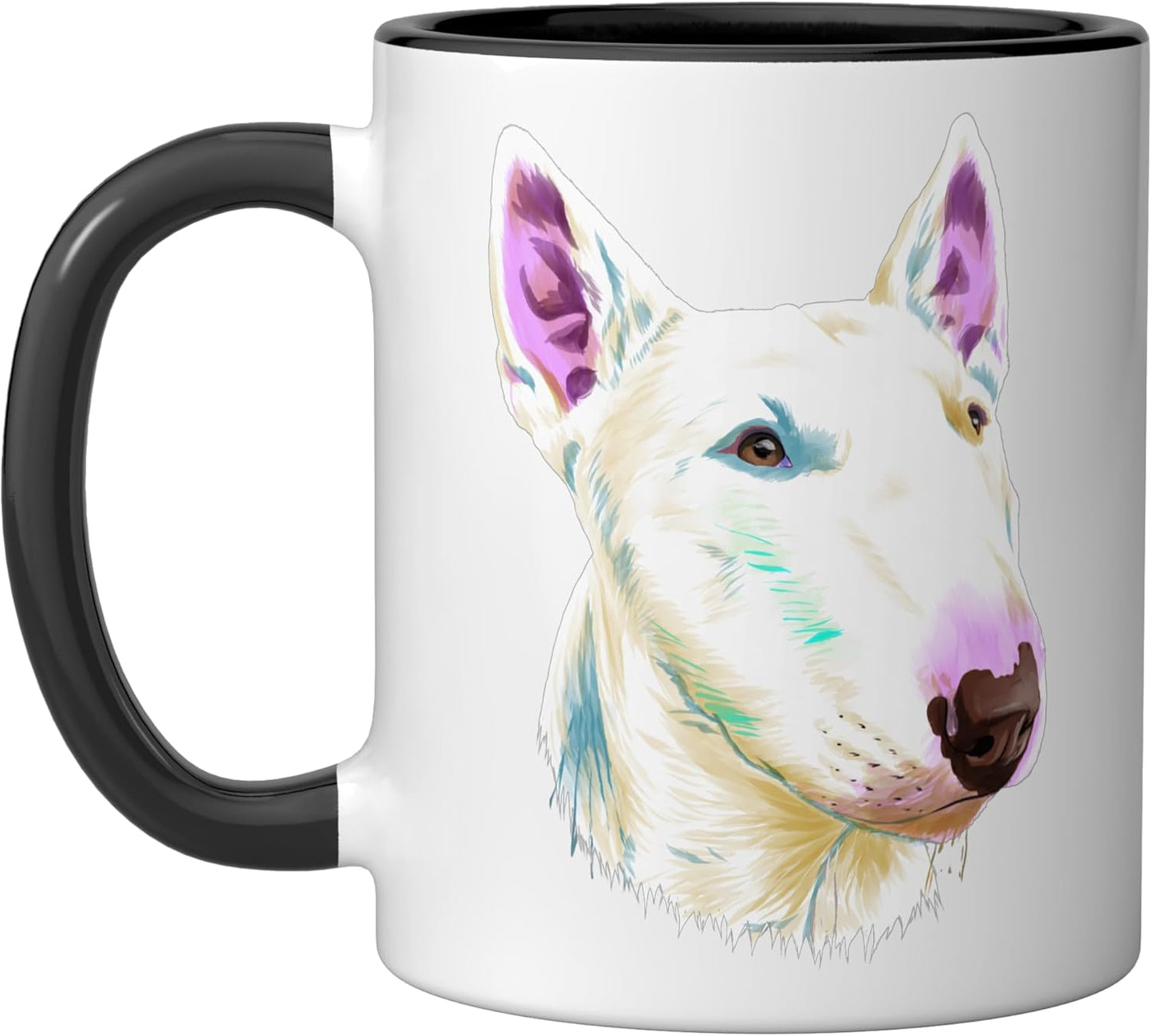 Taza cerámica perro bull terrier negro/blanco