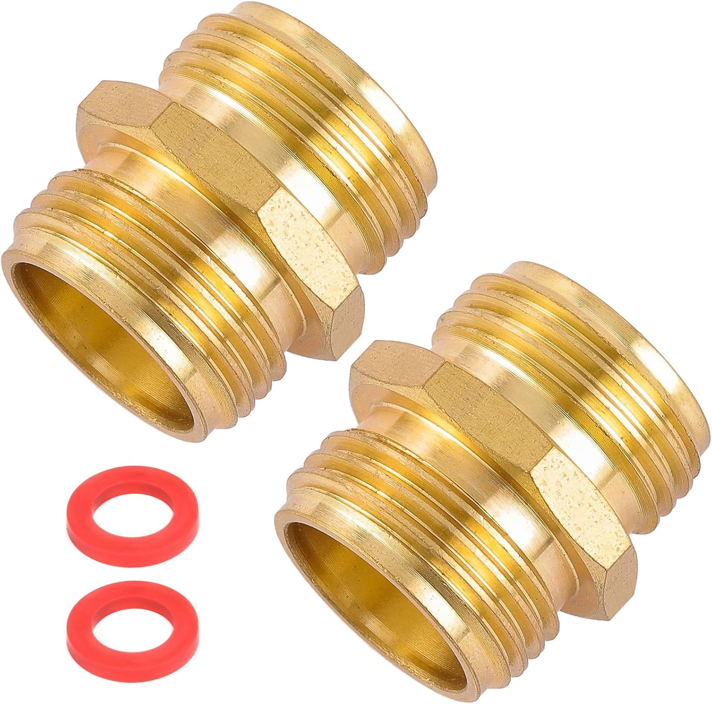 Conector manguera 3/4pulg latón pack 2