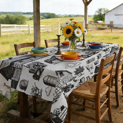 Mantel rectangular impermeable 84x60pulg resistente manchas