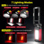 Linterna LED recargable 7 modos magnética para auto y camping