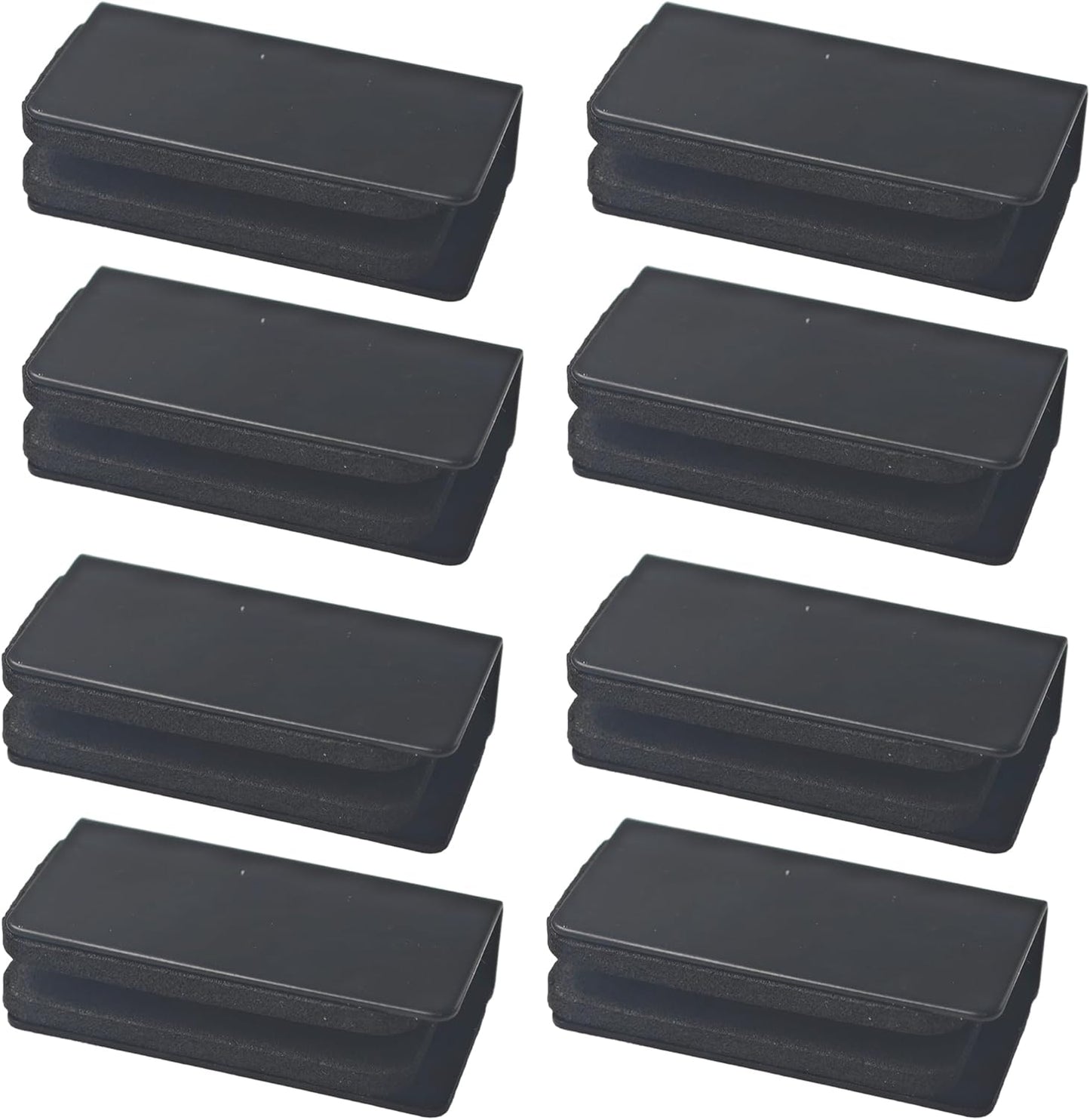 8 Placas Cristal 1.6pulg Abrazaderas Rectangulares Cierre Magnético