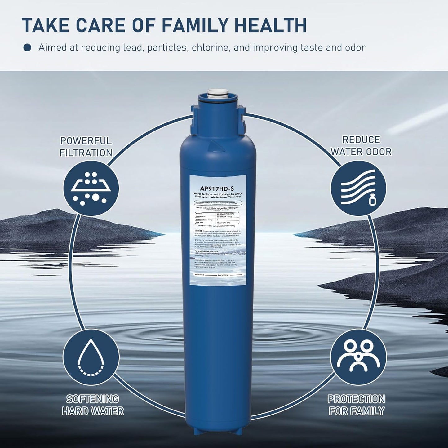 Repuesto filtro agua cambio rápido para sistema 3M Aqua-Pure
