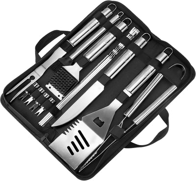 Set 15 accesorios parrilla acero inox con bolsa