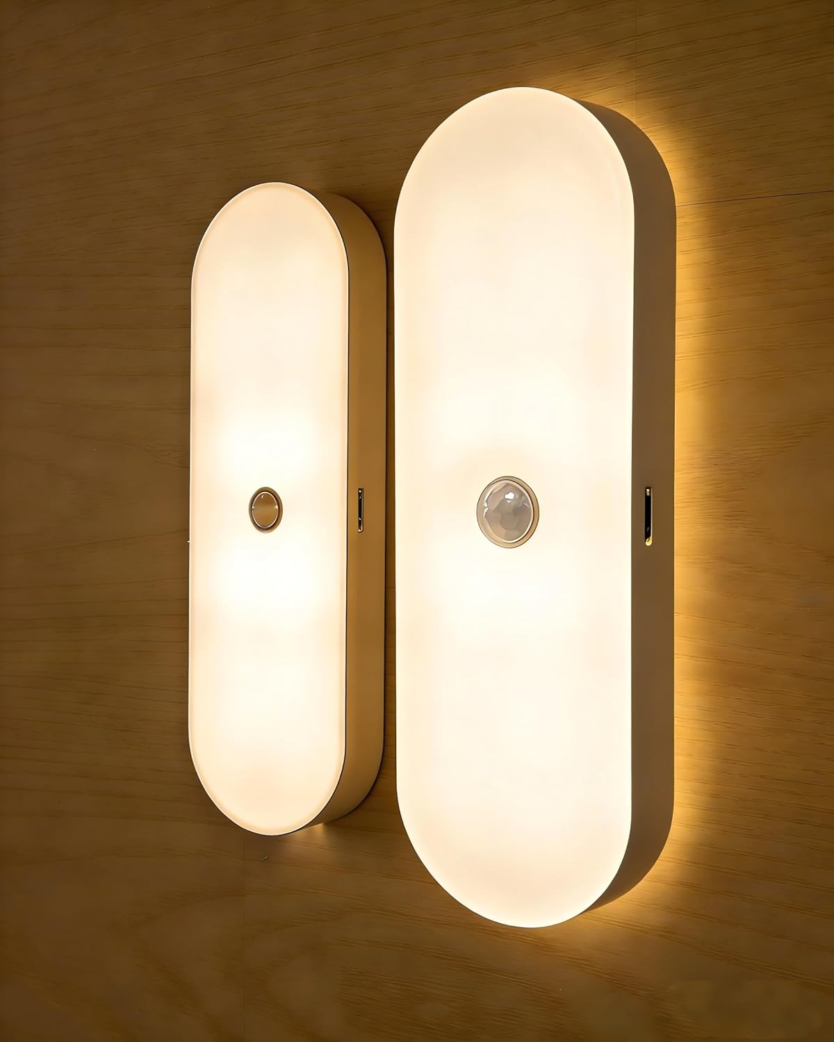 Luz nocturna recargable sensor movimiento pack 2 led