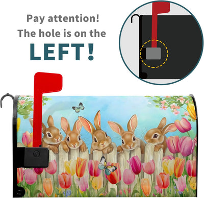 Fundas magnéticas para buzón Pascua 18x21pulg mariposa tulipán