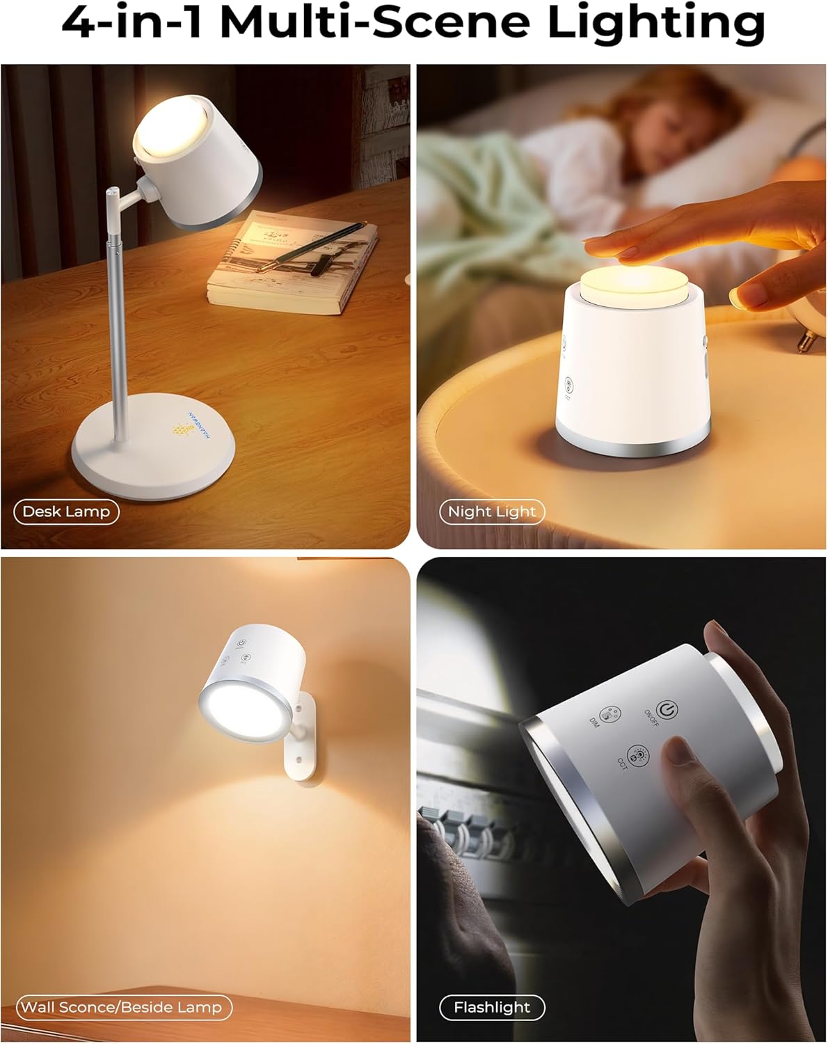 Lámpara LED escritorio modular regulable tactil 3 temperaturas
