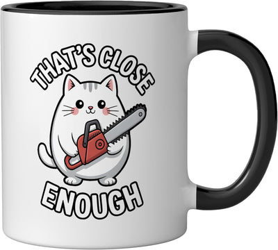 Taza de cerámica con gatos divertidos y chistes negros/blancos