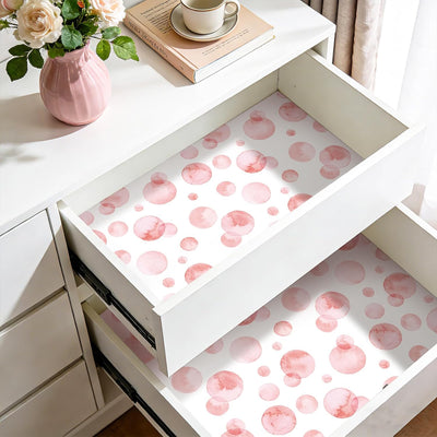 Papel tapiz lunares rosados y blancos autoadhesivo para dormitorio
