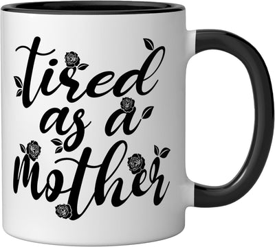 Taza cerámica para mamá divertida Día de la Madre negro/blanco