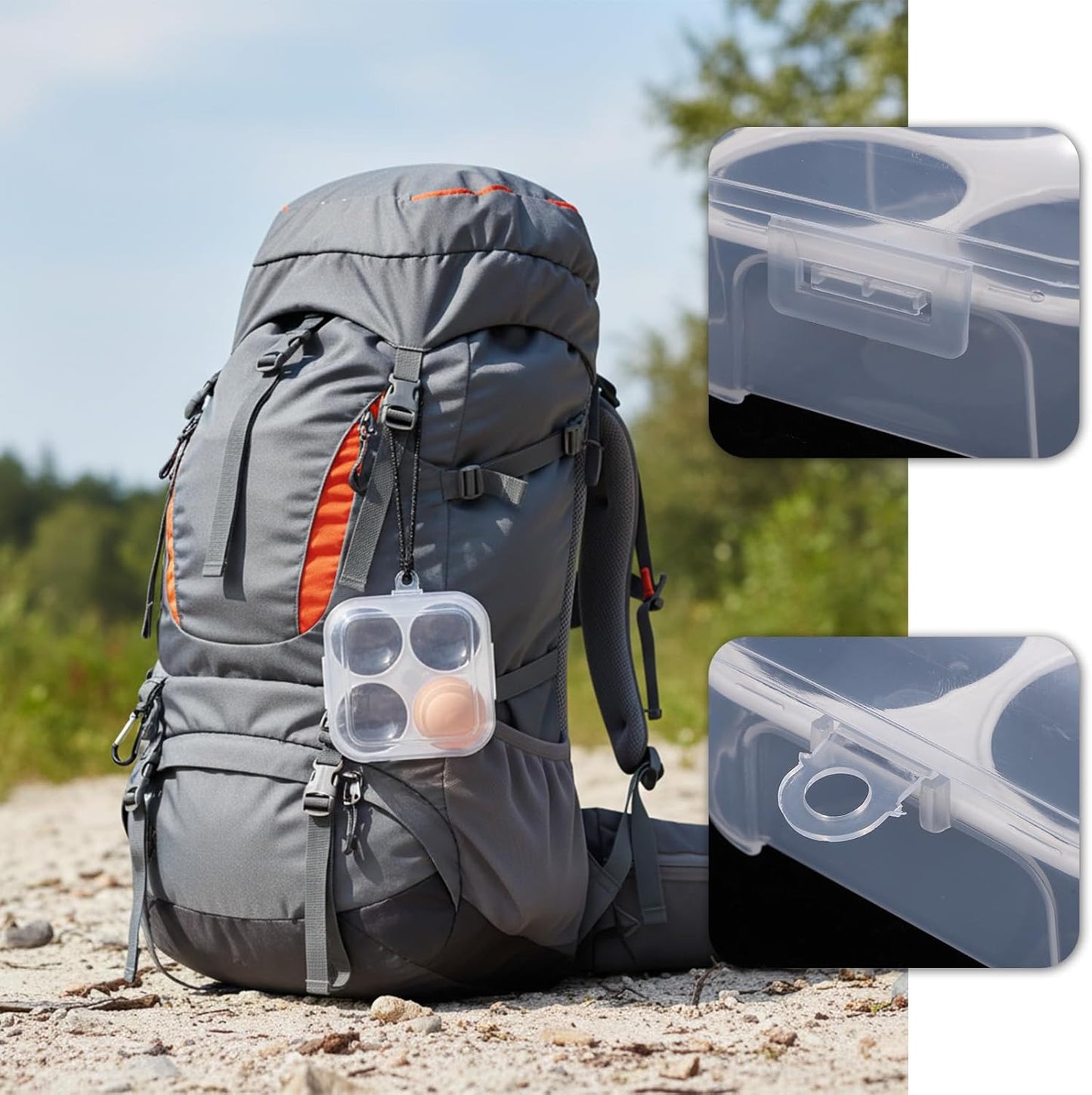 Contenedores huevos duros para camping y cocina