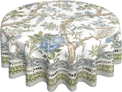 Mantel redondo con diseño de pájaro primavera 70 pulgadas