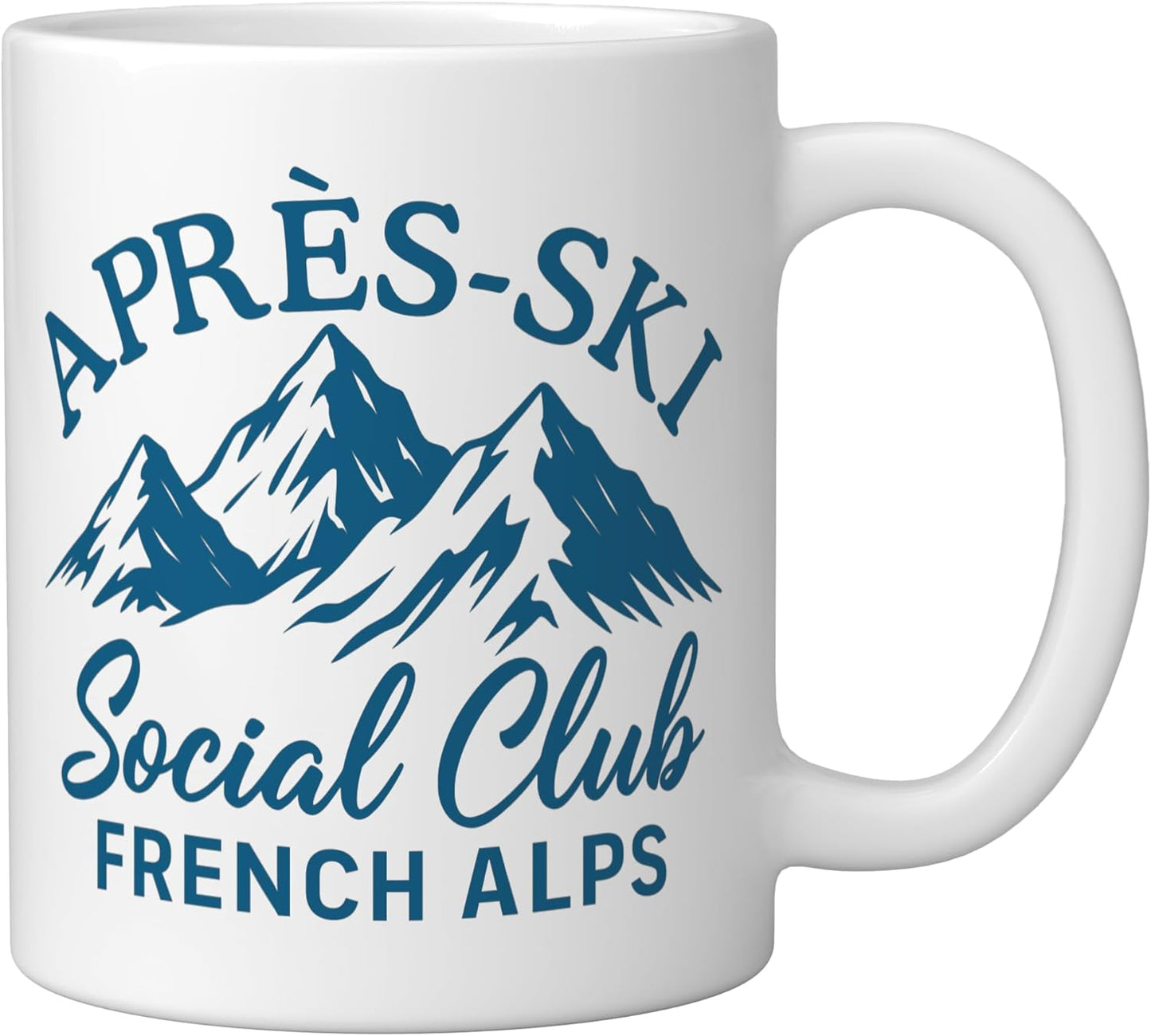 Taza Cerámica Après Ski Blanco Alpes Franceses