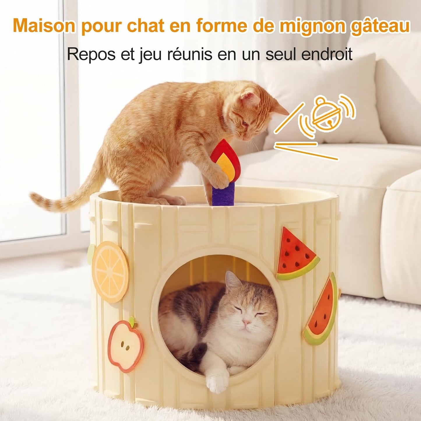 Casa para gatos acogedora cueva de cama