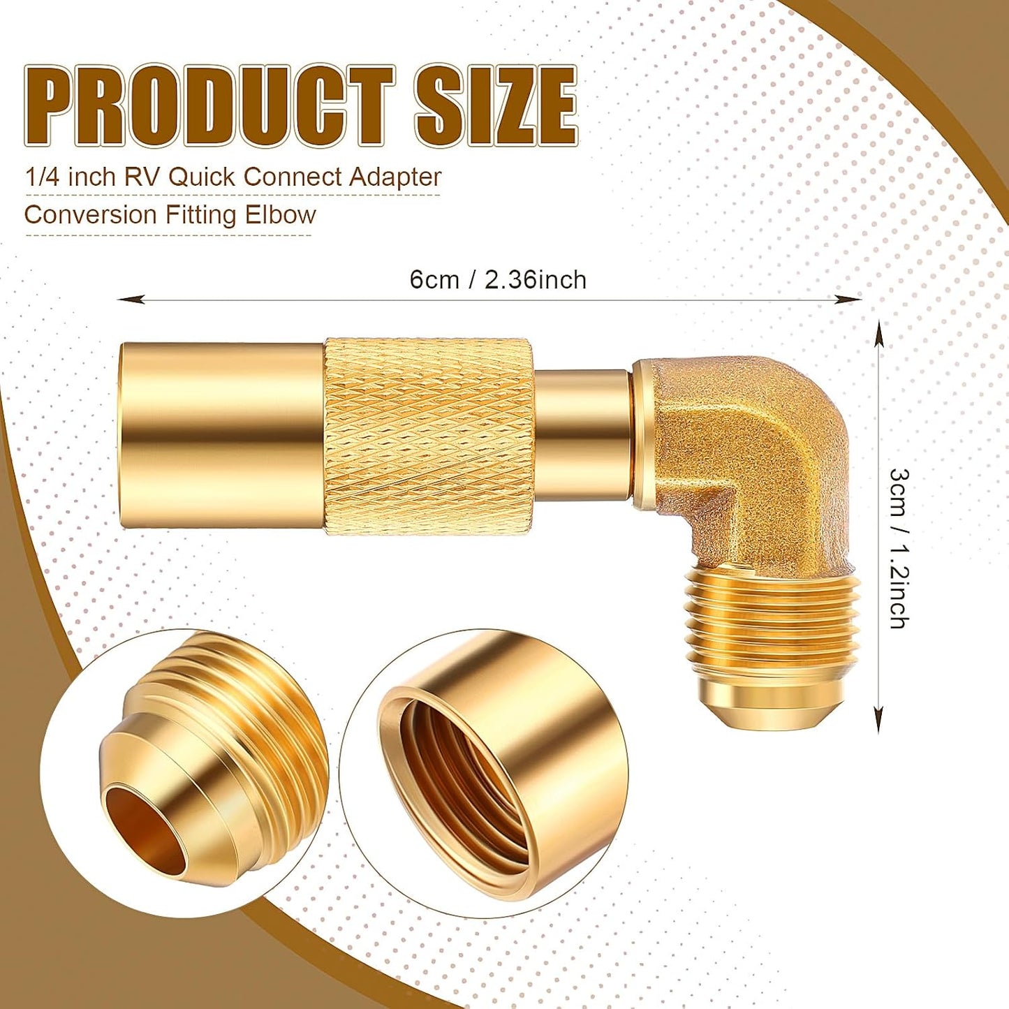 Adaptador 3/8pulg codo para parrilla Blackstone 17-22pulg