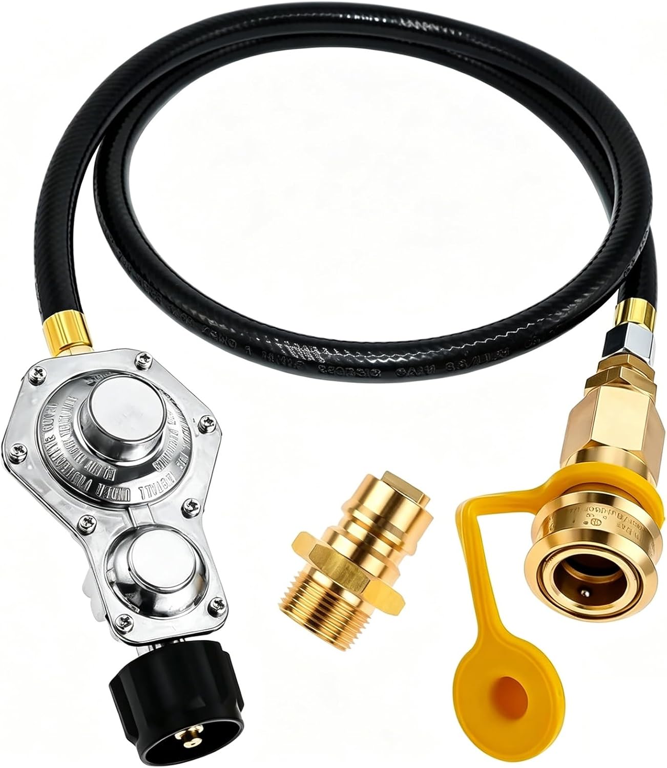 Regulador propano 2 etapas manguera 5ft 3/4pulg comp 3 generadores
