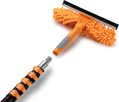 Kit escobilla lavado ventanas 7-24ft poste extensión