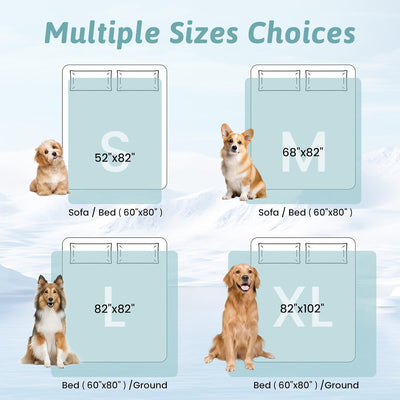Almohada refrigerada perro grande 52x82 pulg impermeable no resbala